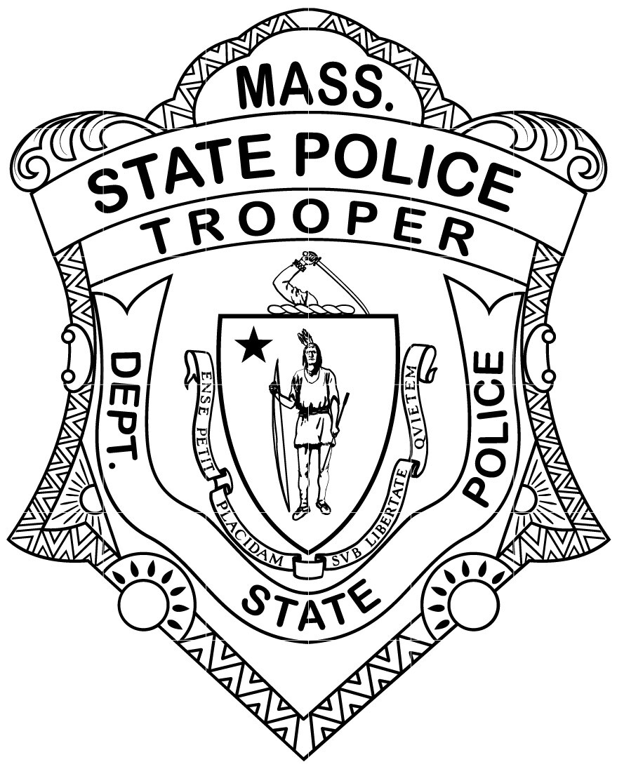 ArtStation - Massachusetts State Svg Police Trooper Badge Vector Emblem ...