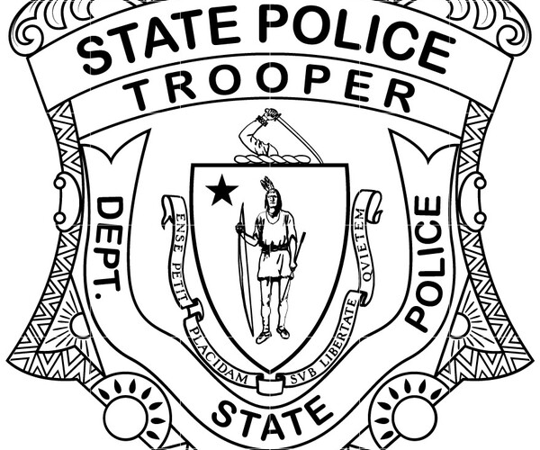 ArtStation - Massachusetts State Svg Police Trooper Badge Vector Emblem ...