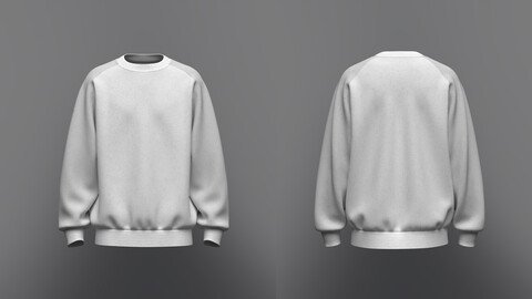 Men's Raglan Sweatshirt 3d Model