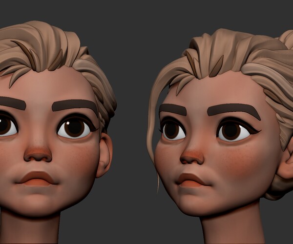 ArtStation - Stylized Female Head 01 | Resources