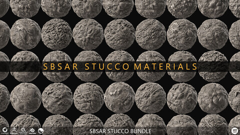 100 SBSAR Stucco Flower Materials