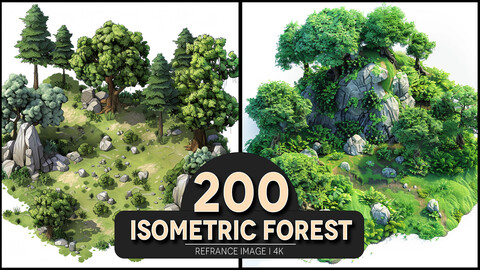 Isometric Forest 4K Reference/Concept Images