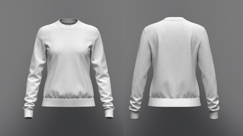 Women's Sweatshirt 3d Model