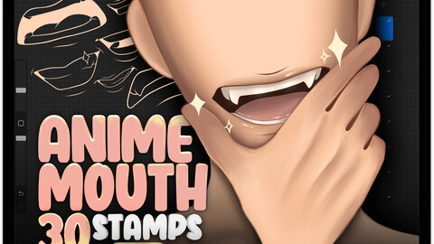 30 Procreate Anime Mouth Brushes | Procreate Anime Mouth Stamps | Procreate Manga Mouth Brushes | Procreate Manga Mouth Stamps | Cartoon Lips Procreate Brushes | Procreate Anime Lips Brushes | Anime People Head Procreate Brushes