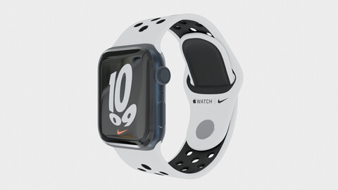 Apple Watch 7 Nike - Starlight Aluminium Case with Nike Sport Band