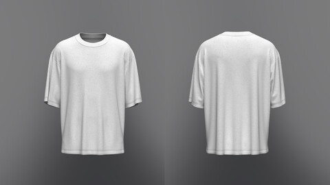 Men's Oversized T-shirt 3d Model