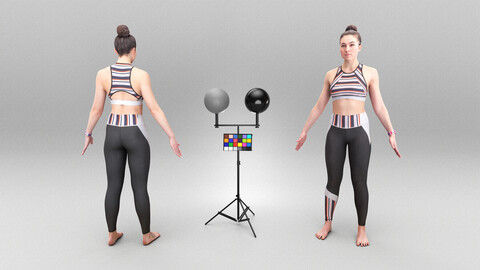 Fitness woman ready for animation 454