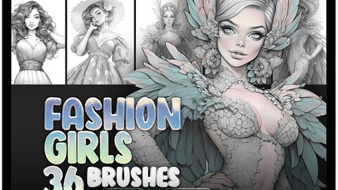 36 Fashion Women Procreate Brushes | Fashion Women Photoshop Brushes | Fashion Girls Procreate Stamp Brushes | Clothes Procreate Stamp Brushes | Clothing Procreate Brushes | Clothes Photoshop Brushes | Fashion Girls Photoshop Brushes