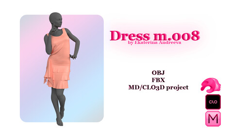 Dress m.008. Genesis 8 female.