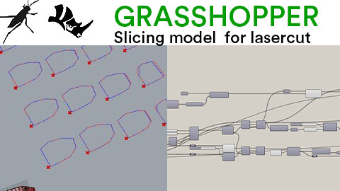 Rhino Grasshopper .GH Slicing model by thikness for models