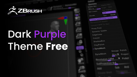 Zbrush Purple Dark Theme | Free Download