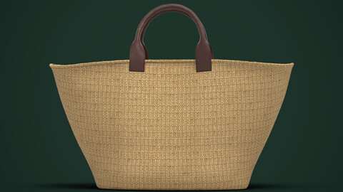 Women handbag straw bag Clo3d Marvelous Designer