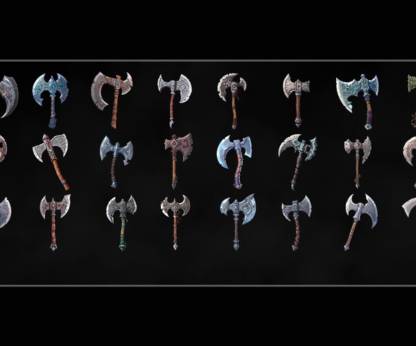 ArtStation - NHC - Nordic Medieval Axe | Game Assets