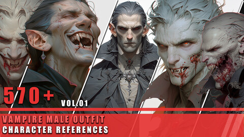 570+ Vampire Male Outfit - Character References Vol.01