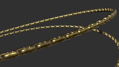 3D metal chain IMM curve Zbrush Brushes