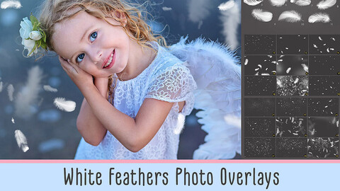 White Feathers Overlays