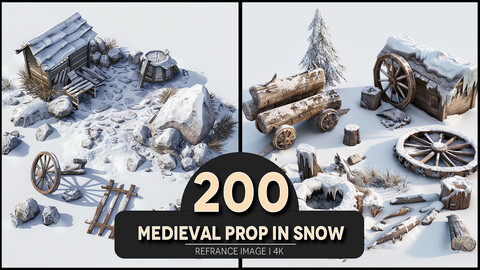 Medieval Prop in Snow 4K Reference/Concept Images