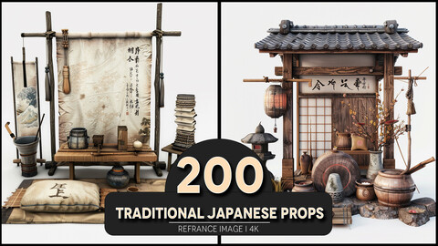 Traditional Japanese Props 4K Reference/Concept Images