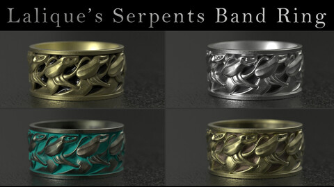 Lalique Serpents Band Ring