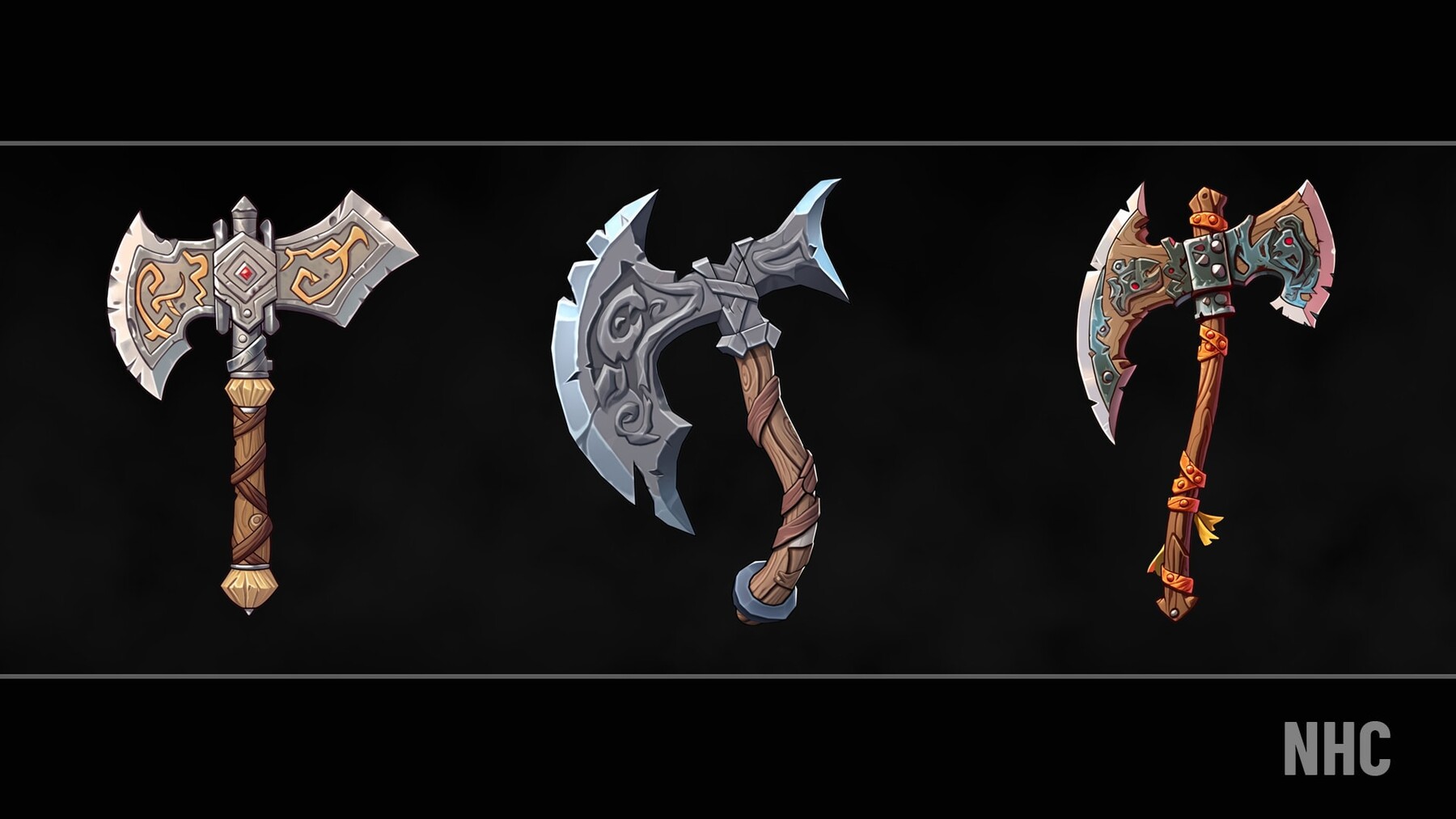 ArtStation - NHC - Stylized Medieval Axe 1 | Game Assets