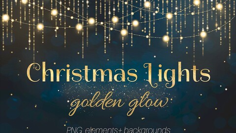 Christmas Lights Golden Glow