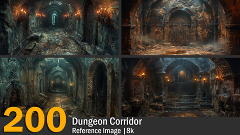 Dungeon Corridor | Reference Images | 8K