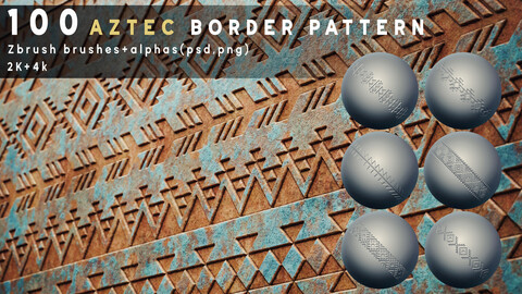 100 Aztec Border Pattern