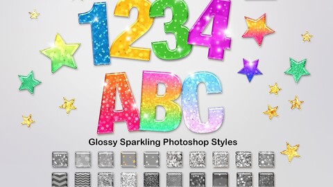 Sparkling Glossy Layer Styles for PS