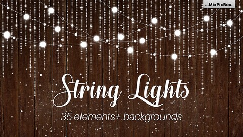 String Lights v3 clipart+backgrounds