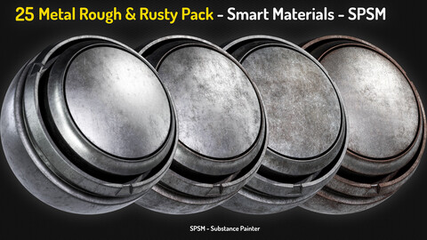 25 Metal Rough & Rusty Smart Material