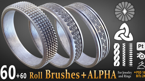 Jewelry and Rings Production Brushes and Alphas Vol.1