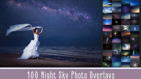 100 Night Sky Overlays