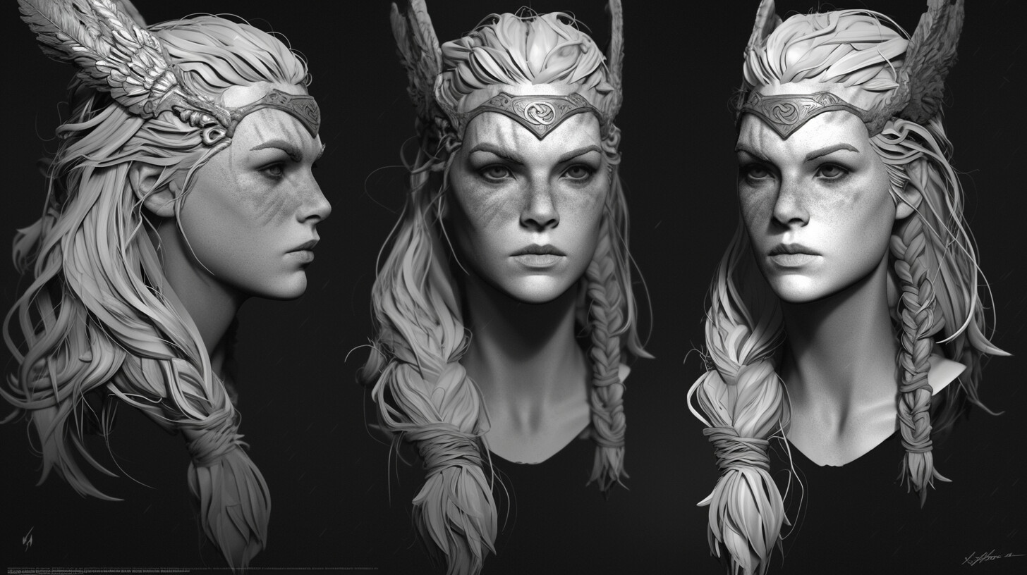 ArtStation - +340 Viking Female Head Sculpt Reference(4k) | Artworks