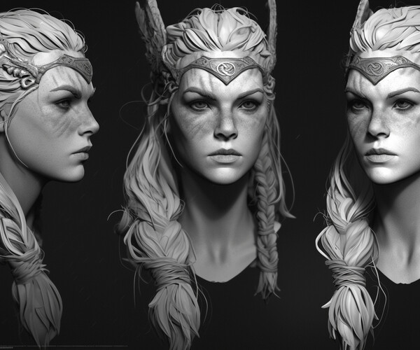 ArtStation - +340 Viking Female Head Sculpt Reference(4k) | Artworks