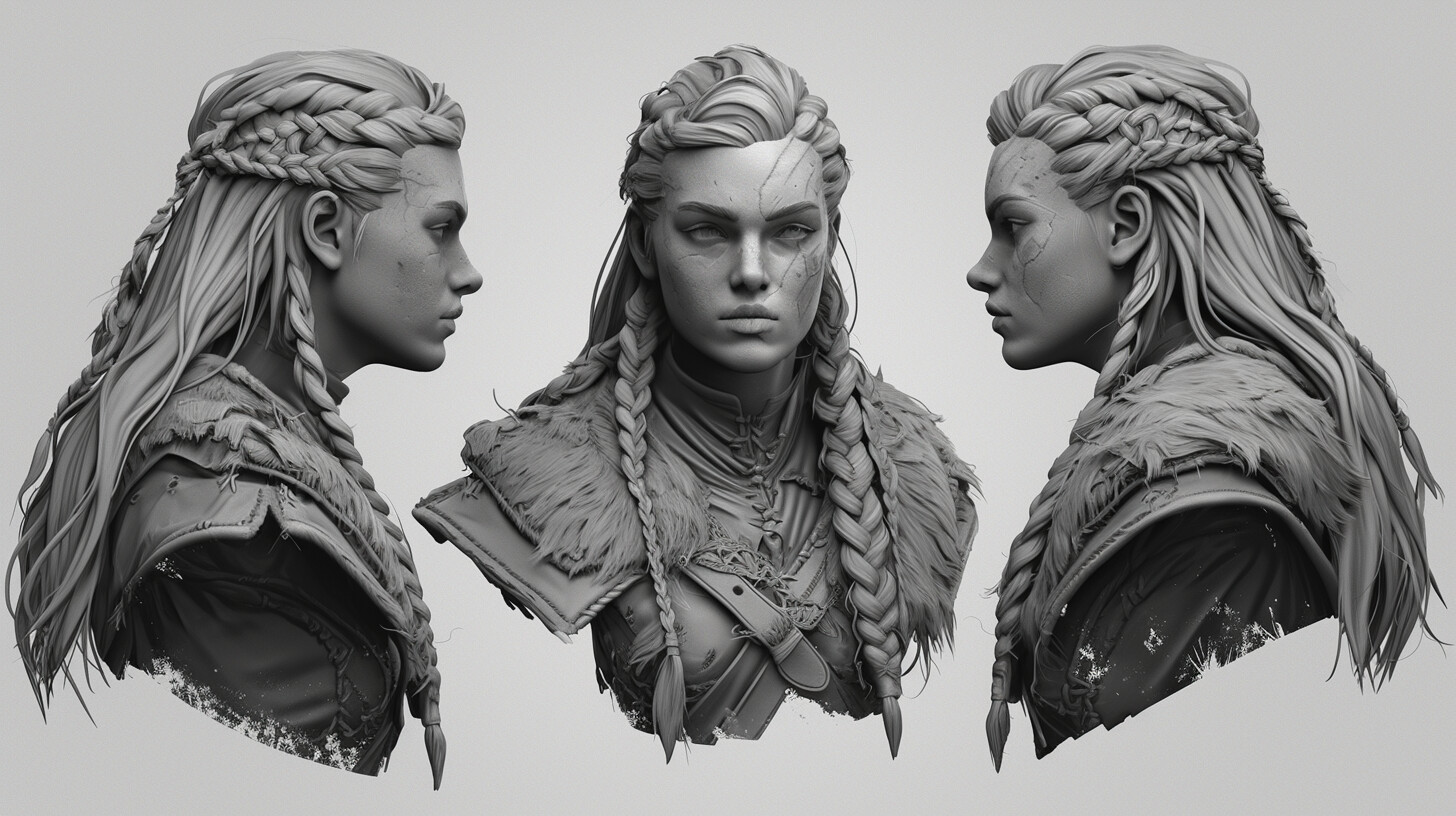 ArtStation - +340 Viking Female Head Sculpt Reference(4k) | Artworks