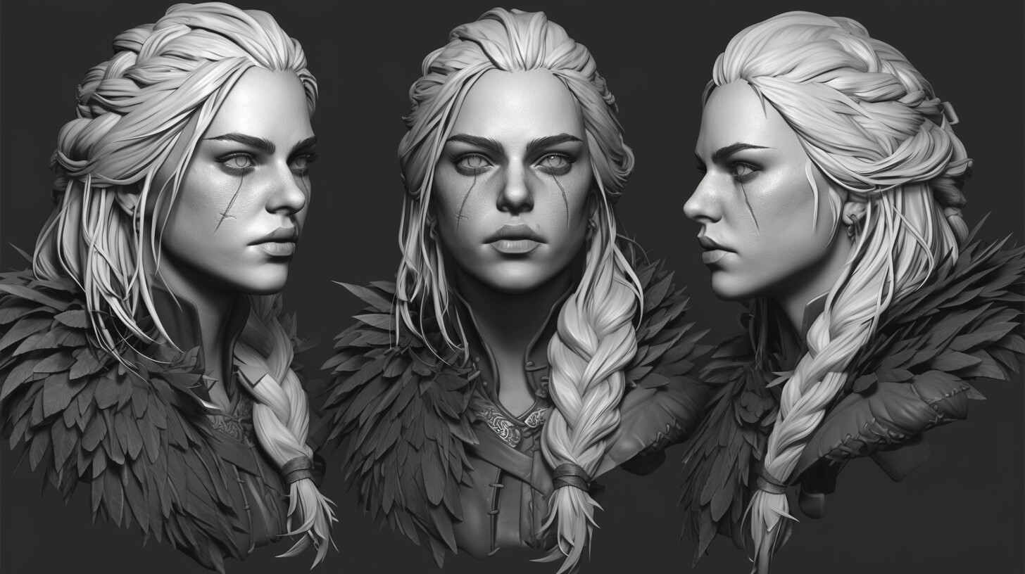 ArtStation - +340 Viking Female Head Sculpt Reference(4k) | Artworks