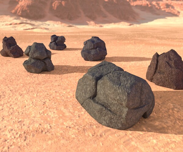 ArtStation - Low Poly Boulders (HQ Textures) | Game Assets