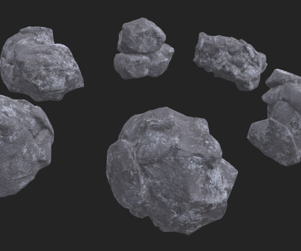 ArtStation - Low Poly Boulders (HQ Textures) | Game Assets