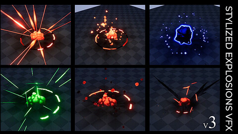 UE5 Stylized Explosions VFX Pack 03