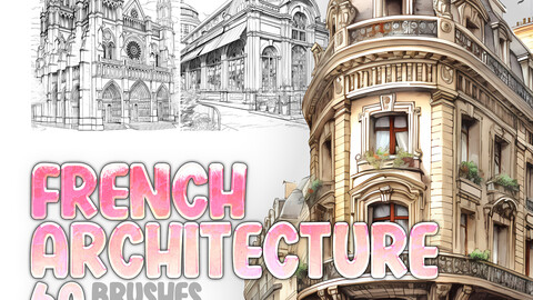 60 French Architecture Procreate Brushes | French Architecture Photoshop Brushes | Paris Stamp Brushes for Procreate | Paris Buildings Photoshop Brushes | French Houses Photoshop Brushes | Paris Houses Procreate Stamp Brushes