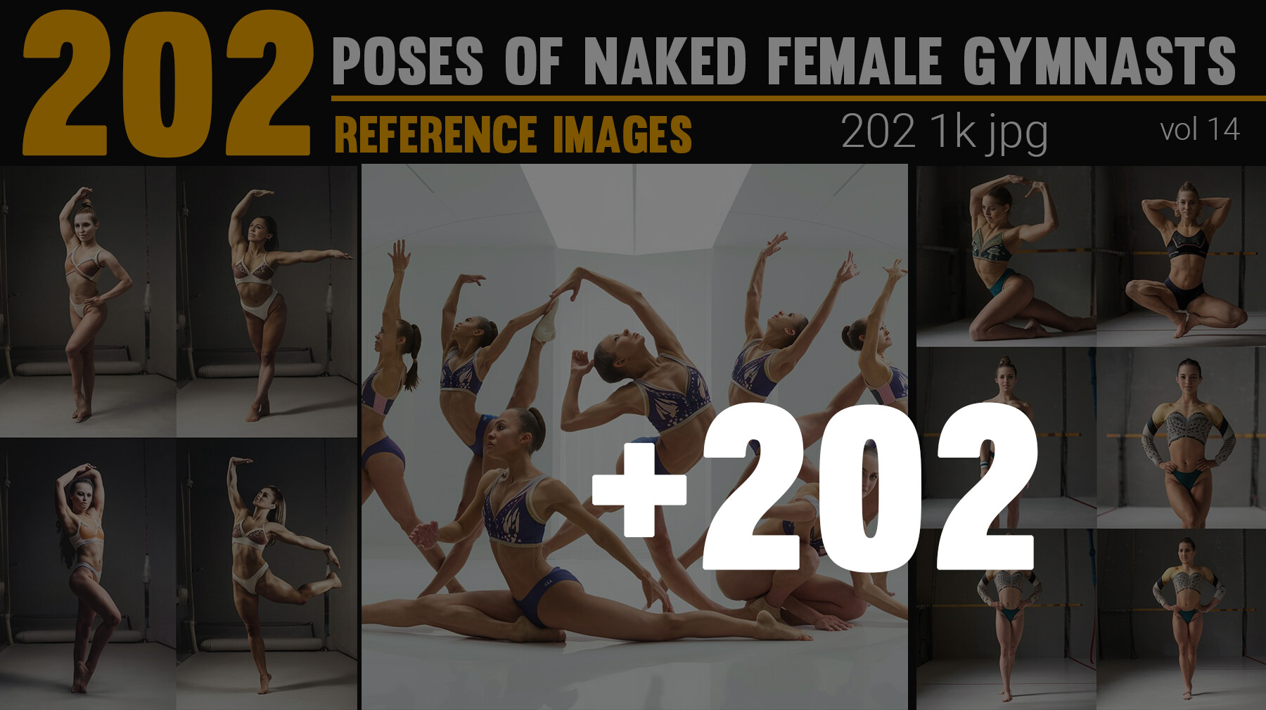 ArtStation - 202 Poses of naked female gymnasts _ reference images - vol 14  | Resources