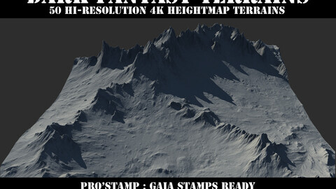 Dark fantasy terrains Heightmaps Collection (Unity, Gaia, Blender...)