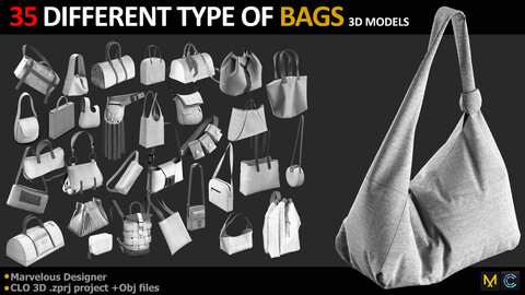 35 DIFFERENT TYPE OF BAGS. BACKPACK, BRIEFCASE, PURSE