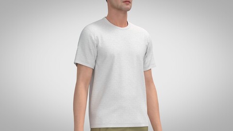 Men T-Shirt, Clo, Marvelous Designer + obj, fbx