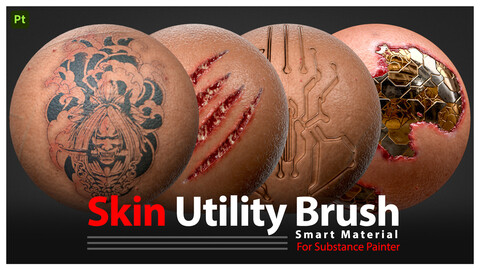 Skin Utility Brush Smart Material For Substance Painter