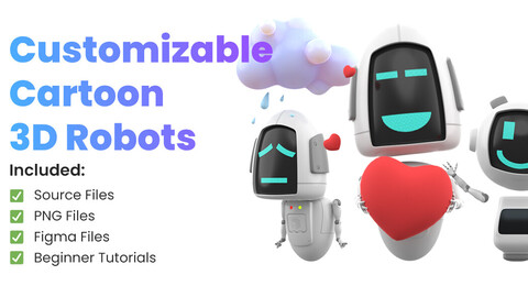 ROBOTZ - Customizable modular 3D cartoon robot