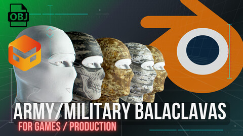 Balaclava 3D Scan PBR Game Assets for DAZ Marvelous Designer OBJ FBX