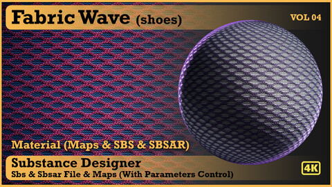 Fabric material (Shoes) - VOL 04 - Maps & SBS & Sbsar