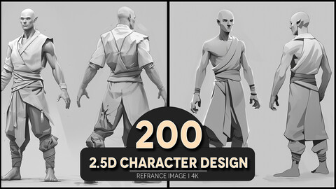 2.5D Character Design 4K Reference/Concept Images