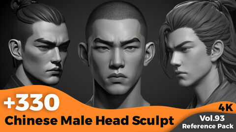 +330 Chinese Male Head Sculpt Reference(4k)